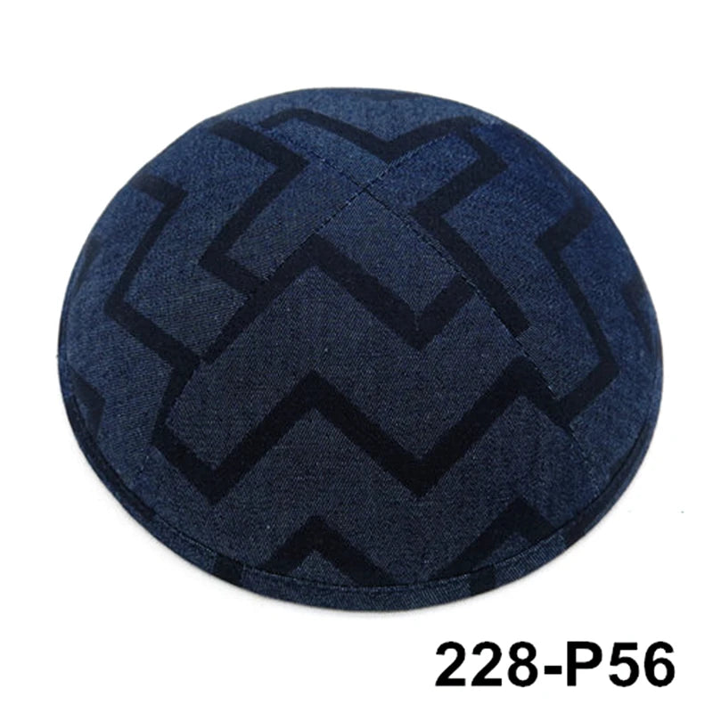 GIU 19cm Jewish Jean Denim Kippo Hats Caps Skullies Beaniest Kipa Yarmulke Kippah Dome For Wedding And Events