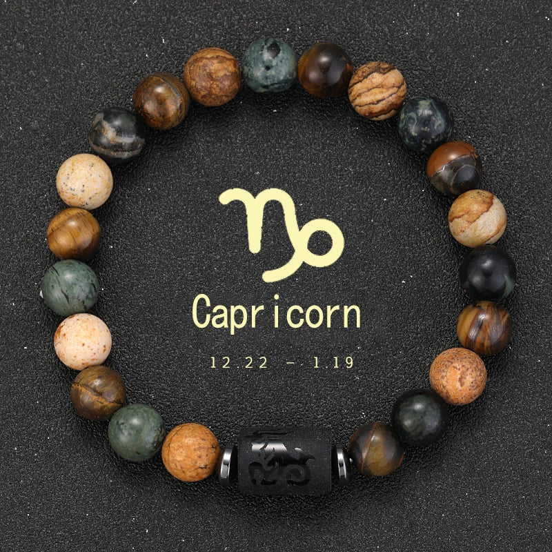 12 zodiac signs Bracelets Capricorn Taurus Cancer Virgo Pisces Bracelets Ladies Men Couples Friendship Jewelry Gift Bracelets