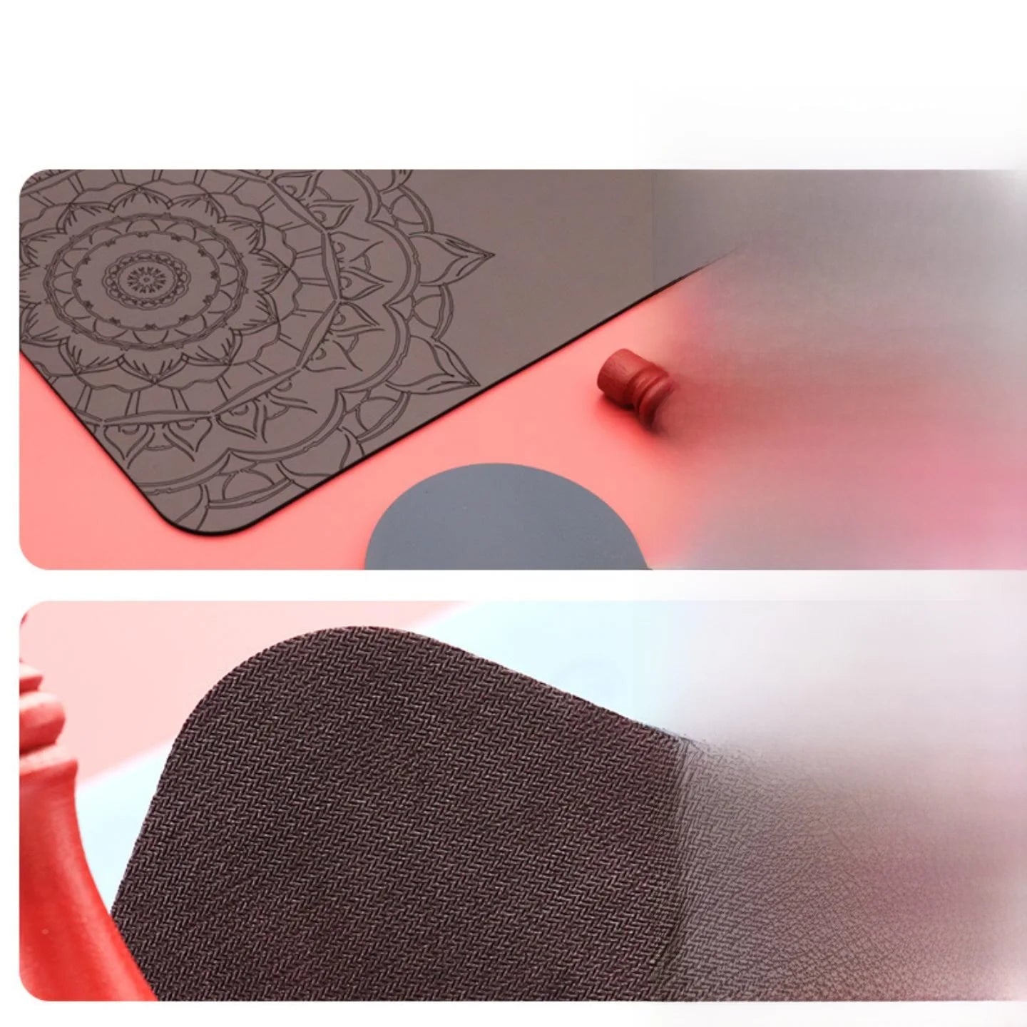 Natural Rubber Yoga Mat Small Size Meditation Pad Professional Flat Support Knee Pad Anti-Slip Yoga Inverted  Pad