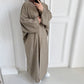 Summer Abaya Dubai Turkey Muslim Batwing Sleeves Islamic Clothing Women Hijabi Outwear Ramadan Eid Kaftan Open Front Kimono