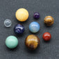 Solar System Natural Crystal Gemstones Set 9 Planets Sphere Ball Stone Galaxy Model Ornaments Gift Home Office Decor