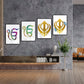 Khanda Sikh Symbol, Ek Onkar Ik Onkar One God of Sikh Faith Symbol Sikh India Gift Floral Watercolor Medical Typographic Poster
