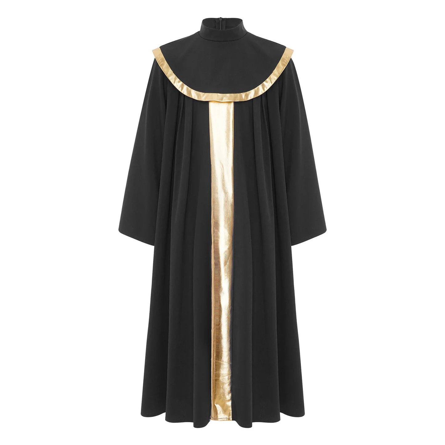 Boys Girls Church Choir Worship Praise Dance Robe Long Sleeve Metallic Gown Christian Pastor Priest Cosplay Halloween Costume