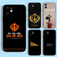 Sikh Khanda Sikhism Phone Case For iPhone 16,15,14,13,12,11,XS,XR,X,8,7,Pro,Max,Plus,mini Silicone Black Cover
