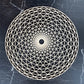 Wooden Flower Of Life Natural Symbol Sacred Geometry Ornaments Home Decoration Chakra Carved Coaster Wood Sign Wall Kitchen DIY