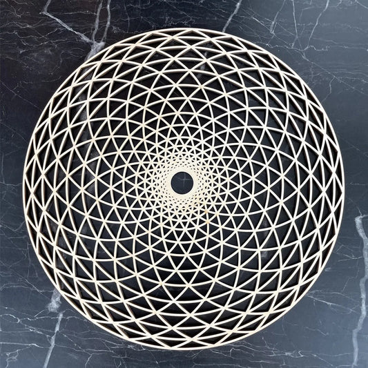 Wooden Flower Of Life Natural Symbol Sacred Geometry Ornaments Home Decoration Chakra Carved Coaster Wood Sign Wall Kitchen DIY