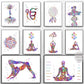 Spirituality Yoga Tree Khanda Sikh Symbol Couple Meditation  Art Poster Canvas Painting Wall Prints Picture Yoga Room Home Decor