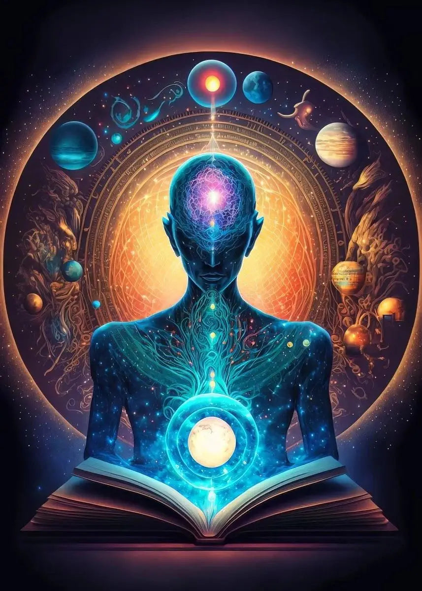 Universe Mysteries Meditation Chakras Indian Buddha Classic Religion Art Canvas Painting Abstract Figure Poster Print Home Decor