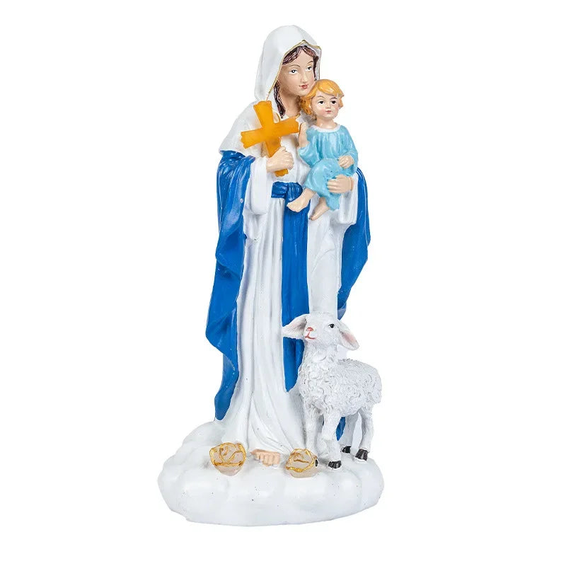 Christmas Nativity Scenes Ornaments Home Decoration Resin Gift Virgin Mary Sheep Christian Home Decor Catholic Religious Statues