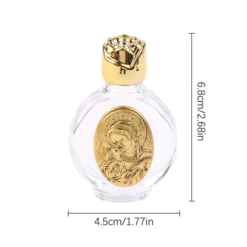 Empty Holy Water Jesus Bottle Religious Bottle Christian Baptism Supplies Refillable Portable Cosmetic Packaging Empty Bottle