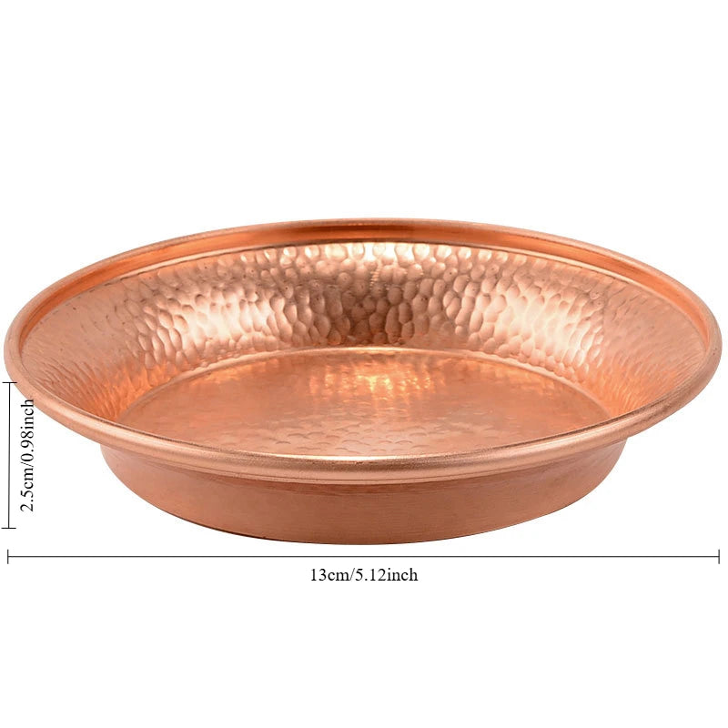 Household Tibetan Water Tray Decor Urlis for Decoration Indian Copper Holy Offering Bowl