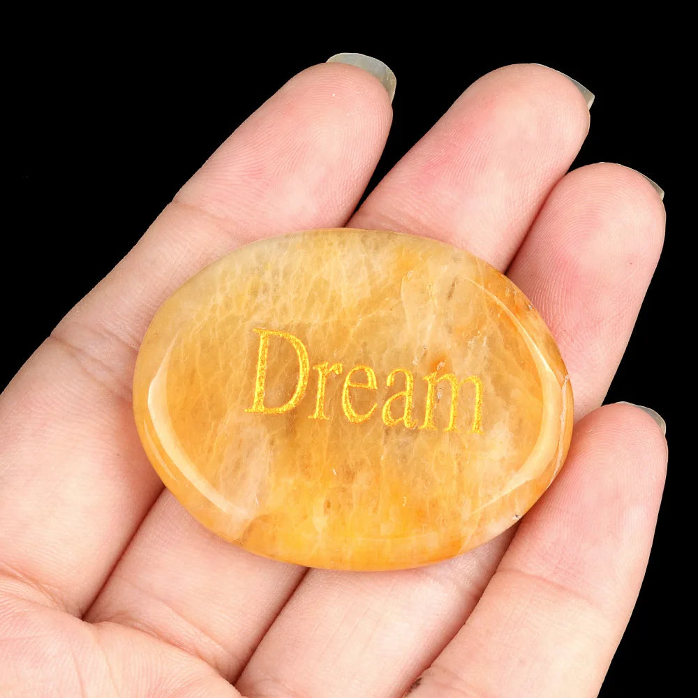 35x45mm Thumb Worry Stones Oval Massage Quartz Healing Crystal Chakra Energy Therapy Meditation Spiritual Natural Gemstone Decor