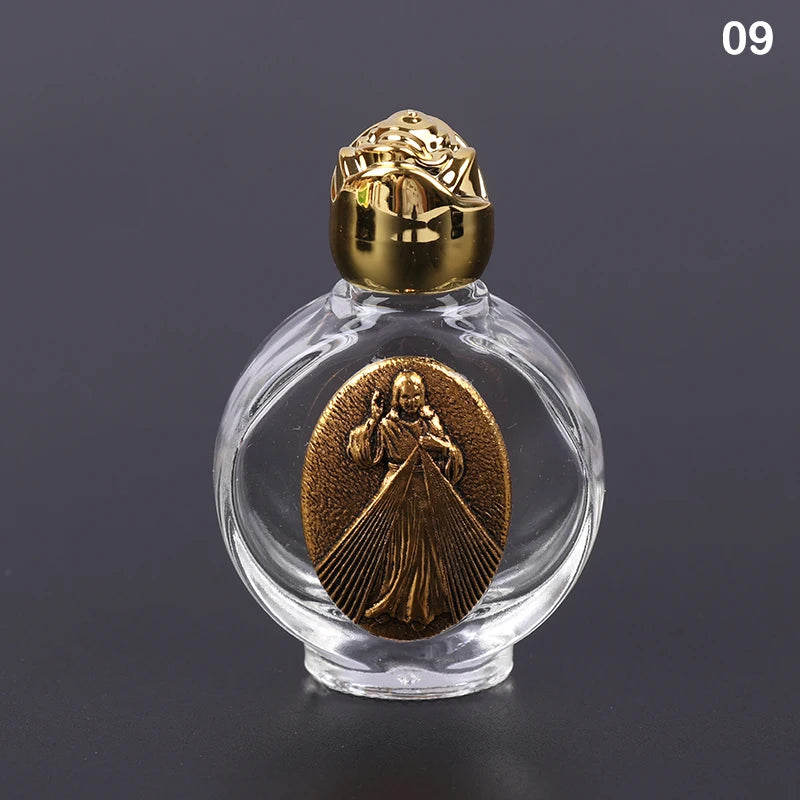 Empty Holy Water Jesus Bottle Religious Bottle Christian Baptism Supplies Refillable Portable Cosmetic Packaging Empty Bottle