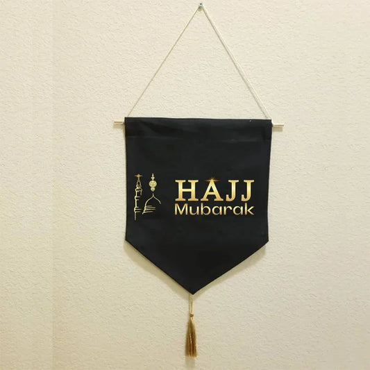 umrah hajj mubarak banner Muslim Islamic Ramadan Kareem eid wall door hanging home decoration backdrop keepsake celebration gift
