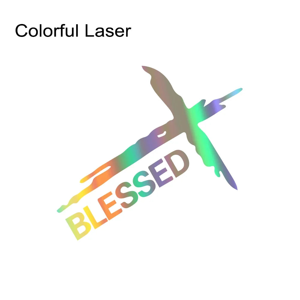 Car Sticker Creative Jesus Blessed Graphics Decor Decal Auto Tuning Accessories for Van RV Motorhome Caravan Cargo Minibus MPV