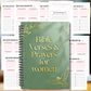 1PC Green Bible Verses & Prayers For Women Spiral Notebook, Christian Prayer Journal With Gold Dove & Olive Branch, Faith-Based