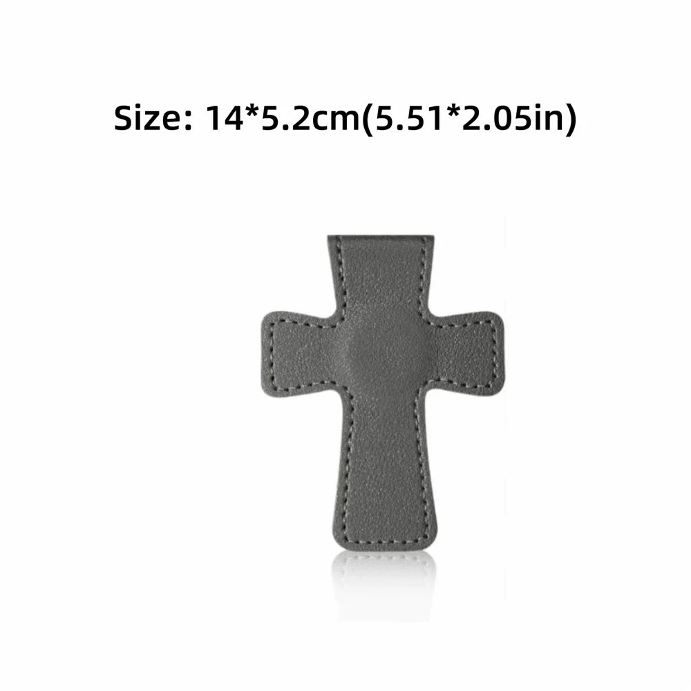 New Leather Bible Magnetic Bookmark Cross Gift Page Markers Double-Sided Page Clips Reading Supplies
