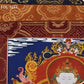Five Buddha Statues Patterned Tibetan Curtain Flags,Colorful Embroidery Prayer Flag,1m Buddhist Item Hall Floral Hanging Curtain