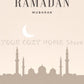 Islamic Grand Mosque Architectural Art, Sacred Holy Place Canvas Print, Muslim Home Wall Decor Prayer Room Ramadan Eid Gift