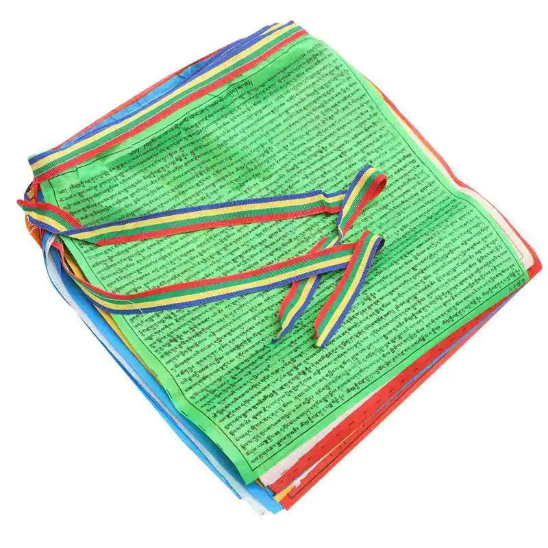 20sheets Meditation Flag Satin Prayer Banners Nepal Home Prayer Flag Tibet Banner Garden Flags
