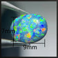 Synthesis Opal Cabochons Loose Gemstone Oval Fire Color Ring Face Flat Colorful Gemstone Cabochons Ring Setting DIY Jewelry
