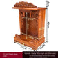 Standing Cabinet with Buddhist Nativity, Solid Wood, God of Wealth