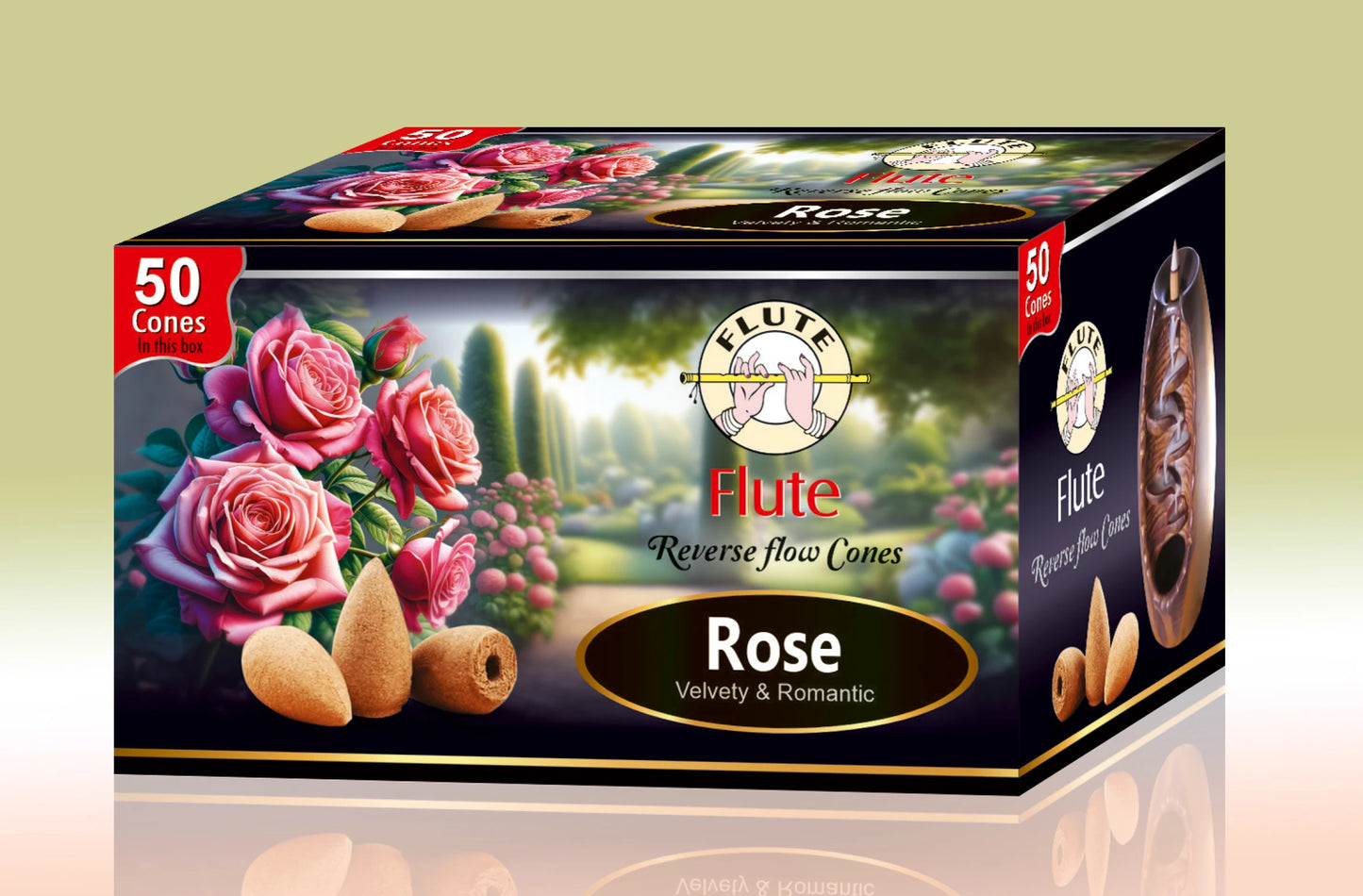 50Pcs/Box Better Quality Natural Perfume Indian Incense Sandalwoo Backflow Incense Cones Long-lasting Smell