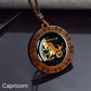 12 Zodiac Signs Rope Chain Necklace Aries Taurus Gemini Cancer Leo Virgo Libra Scorpio Constellation Necklace Wooden Pendant