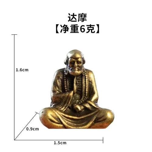 Micro Landscape Bronze Chinese Buddha Ancient Tea Ceremony Zen Moss Rockery Bonsai Sand Table Decorationfairy Garden Miniatures