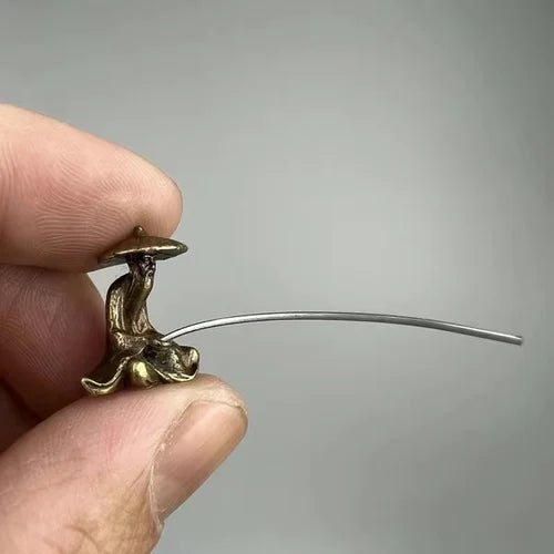 Micro Landscape Bronze Chinese Buddha Ancient Tea Ceremony Zen Moss Rockery Bonsai Sand Table Decorationfairy Garden Miniatures