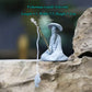 Fish Tank Garden Sitting Fishing Sandstone Vintage Ornament Aquarium Mini Fisherman Statue Asian Zen Decoration  Home Decor