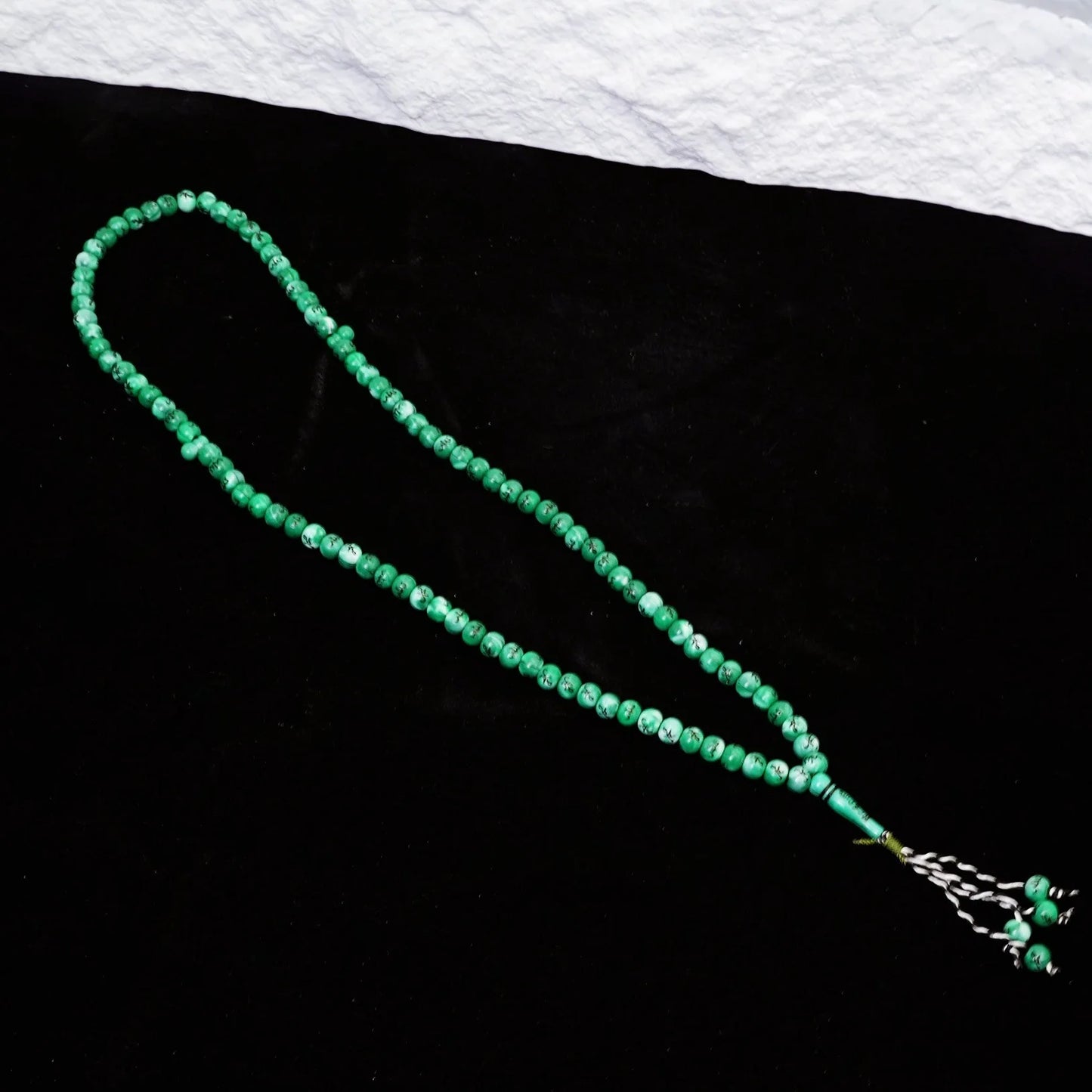 Middle East Style 99 Beads Tasbih Prayer Beads Arabesque Resin Bracelet Unisex round Beads Polished Finish for Gift