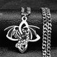 Viking Witch Celtic Knot Pendant Necklace Stainless Steel Men Chain Odin Gothic Necklace Protection Amulet Jewelry nudo de bruja