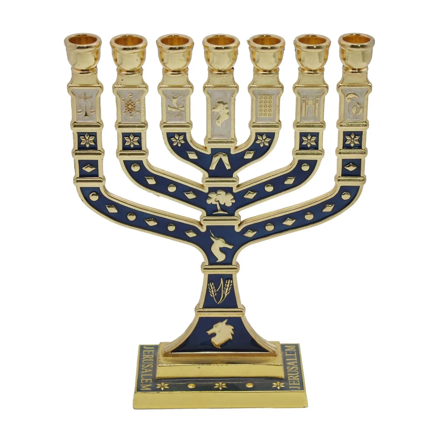 Menorah Candelabrum Table Centerpiece Hanukkah Metal Menorah for Living Room Christmas Wedding Party Anniversary Home Decor