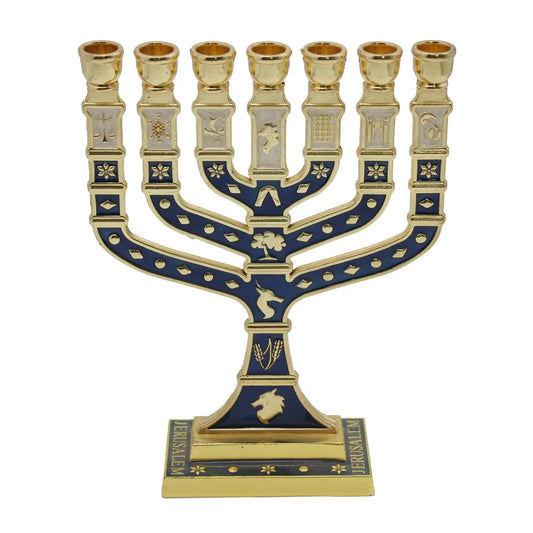 Menorah Candelabrum Table Centerpiece Hanukkah Metal Menorah for Living Room Christmas Wedding Party Anniversary Home Decor