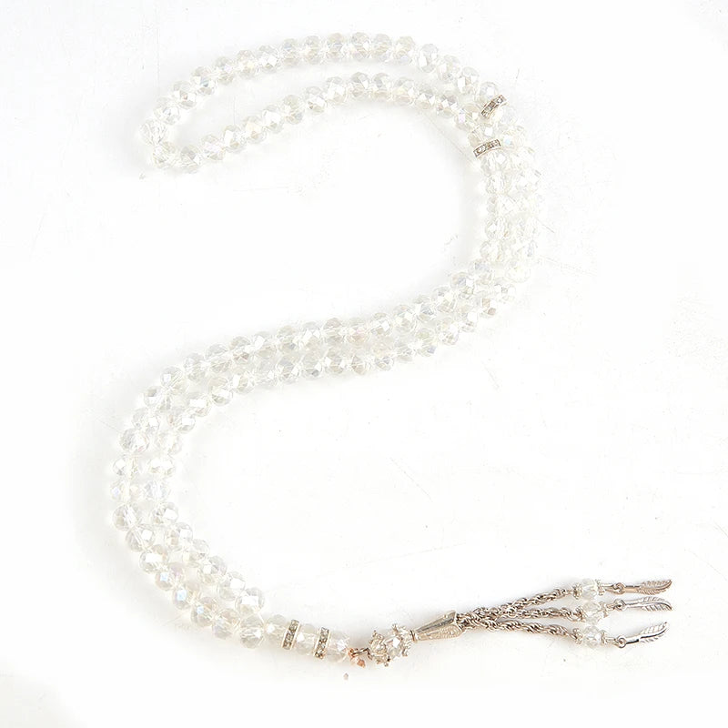 8mm 99 Beads Crystal Prayer Beads Crystal Bracelets Tasbih Tasbeeh Misbaha Bracelet Islamic Muslim DIY Bracelet Jewelry