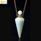 Crystal Perfume Necklace Natural Stone Cone Pendant Healing Clear Quartz Pendants Essentials Oil Diffuser Vial Necklaces H119