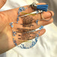 Pink 10pcs Prayer of the Way Hebrew Transparent Souvenir Pendant with Tassel & String Hamsa Custom Bar Mitzvah Gift Thanksgiving