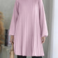 ZANZEA O Neck Islamic Hijab Abaya Blusas Solid Raglan Sleeves Casual 2024 Fall Long Tops Women Pleated Muslim Fashion Blouses