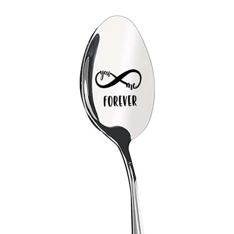 1Pcs 2024 Years I Love You Anniversary Valentines Day Gift for Boyfriend Girlfriend Stainless Steel Spoon Birthday Wedding Gifts