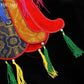 Nepal Handmade Hexagonal Tassel Flag,Colorful Tibetan Embroidery Decorative Handicrafts,Auspicious Hand Drum Flags Buddhist Item