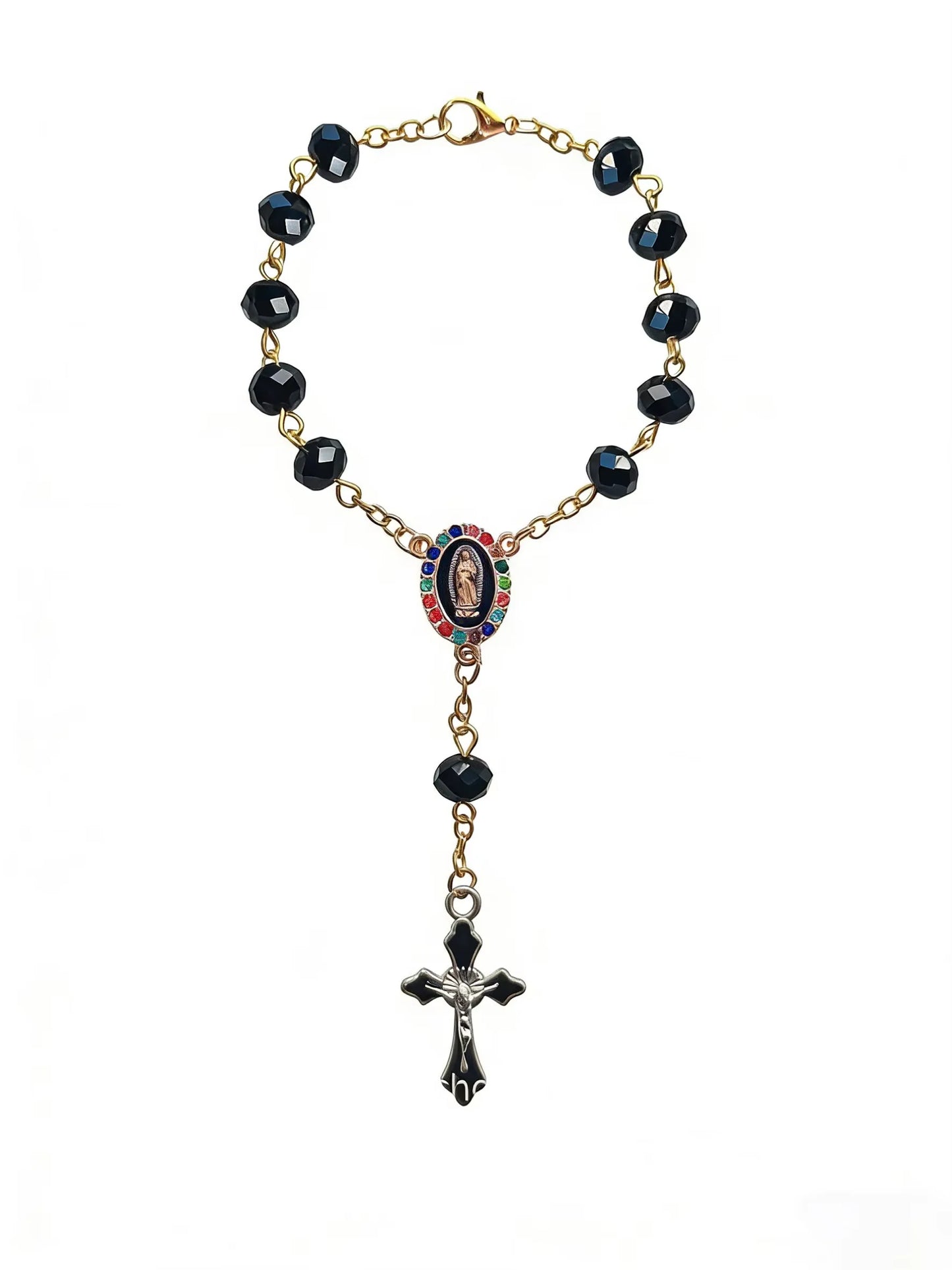 1PC Religious Rosary Car Hanging Ornament – Can Be Used as Decoration for Rearview Mirror or Steering Wheel