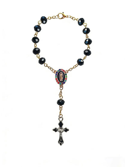 1PC Religious Rosary Car Hanging Ornament – Can Be Used as Decoration for Rearview Mirror or Steering Wheel