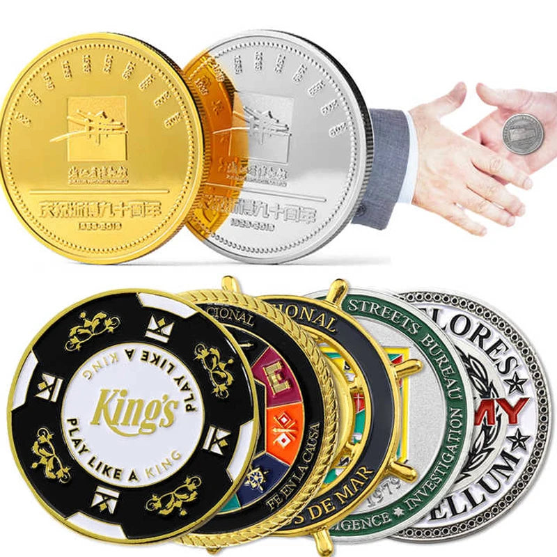 Free Design Stamping Dies 3d Zinc Alloy Challenge Coin Custom Engravable Metal Coins Double Commemorative Souvenir Coin