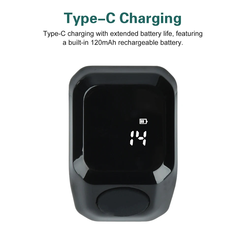 Smart App Ring Counter OLED Digital Display Bluetooth Counter Time Reminder Wearable Prayer Bead Counter