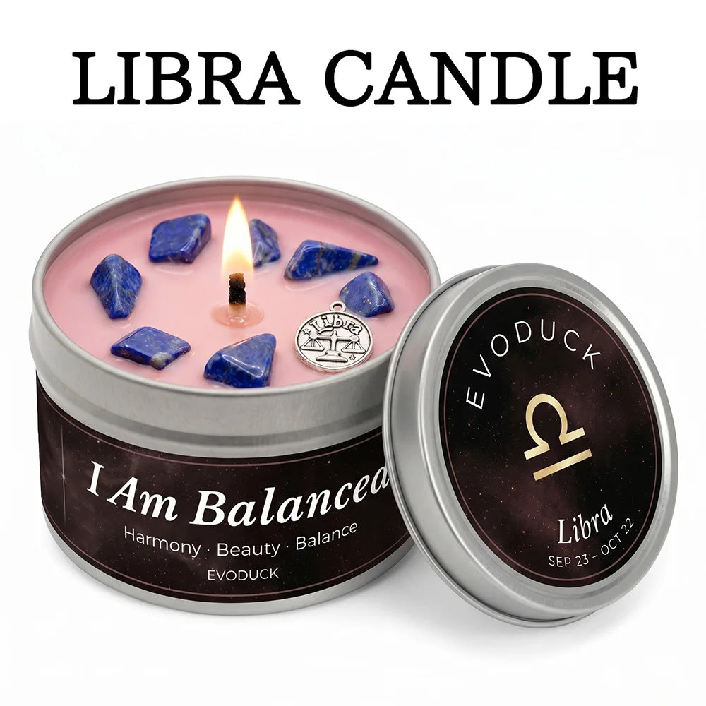 Scorpio Zodiac Scented Candle, Sandalwood Myrrh, Astrology Aromatherapy Candle in Tin, Home Fragrance Decor Birthday Gift, 3oz