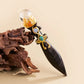 1PC Natural Crystal Athame Model Hand Carved Obsidian Chevron Amethyst Crystal Knife Witchcraft Altar Decor
