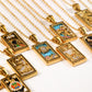 E.B.belle Original New Tarot Queen Lover Magician Moon Necklace Tarnish Free Stainless Steel Jewelry 18K Gold Plated Decoration