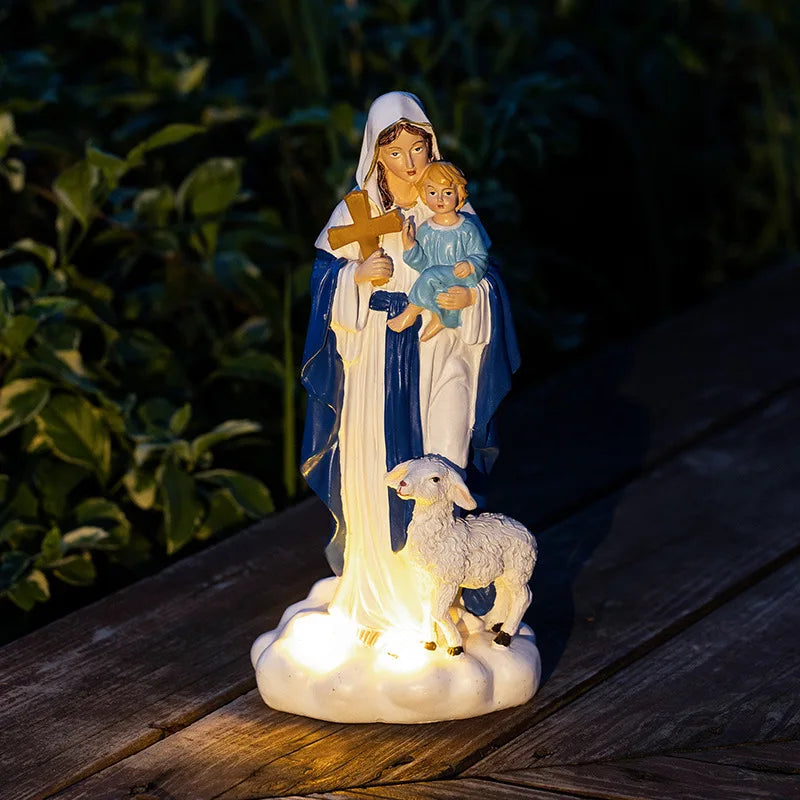 Christmas Nativity Scenes Ornaments Home Decoration Resin Gift Virgin Mary Sheep Christian Home Decor Catholic Religious Statues