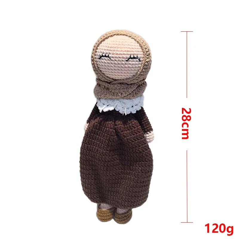 Knitted Islamic Toys Crochet Dolls Hijab Muslim Quran Ramadan Kids Halal Eid Al-Fitr Gifts Educational Plush Dolls